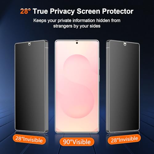 [2 Pack] for Samsung Galaxy S25 Plus Matte Privacy TPU Screen Protector (Not Glass), Anti Glare, Fingerprint Sensor Compatible, Full Adhesive Flexible Film, Easy Installation - size: Galaxy S25 Plus