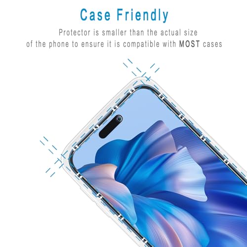 2+2 Pack Privacy Screen Protector for iPhone 15 Pro Tempered Glass - size: (Privacy)iPhone 15 Pro 6.1 Inch