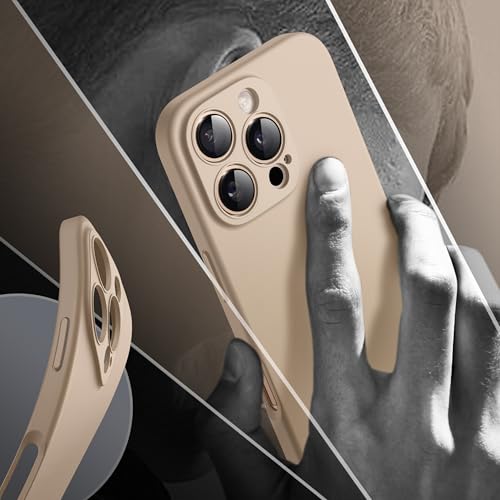 JETech Slim Case for iPhone 16 Pro, Desert Titanium | Camera Lens Protection, Soft TPU Design, Matte Finish, Shockproof Protection - color: Desert Titanium, size: iPhone 16 Pro