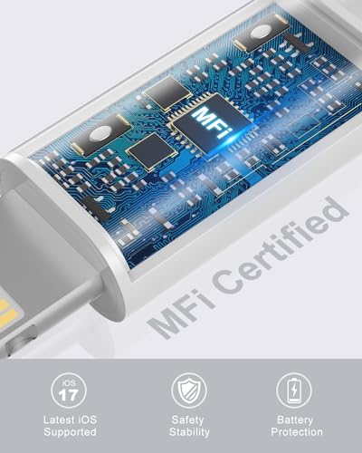 USB C to Lightning Cable 6.6ft 3Pack Original [Apple MFi Certified] iPhone Fast Charger Charging Cord Cable for iPhone 14/13/13 Pro/12/12 Pro/12 Pro Max/11/Xs Max/XR/X,iPad,AirPods Pro and More