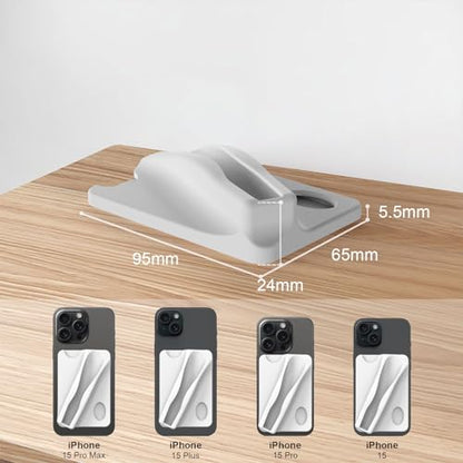 DOB SECHS Large Silicone Lip Holder with Card Holder Compatible with Summer Fridays, Tower 28, Laneige Lipstick Lip Glaze Phone Case Back Stick On Holder for iPhone and Android Smartphones,Grey - color: Grey, size: Large