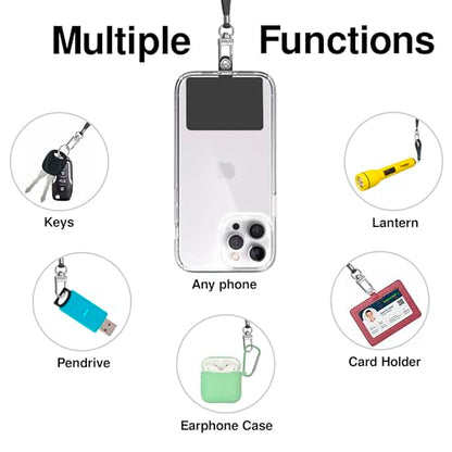 TBOC Cell Phone Lanyard [Navy Blue] - Comfortable Universal Smartphone Lanyard - Easy to Use Neck Phone Holder [Black Patch] - Adjustable Length Phone Strap Crossbody - Fits All Mobile Phones - color: Navy Blue