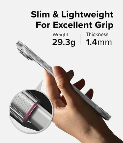 Ringke for iPhone Air Case [Fusion Matte Clear] | Oil & Dirt Resistant, Anti-Fingerprint Technology Prevents Oily Smudges, Frosted Coating Feels Velvety Soft - size: iPhone Air