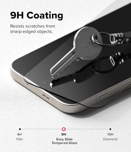 Ringke for OnePlus 15 Screen Protector [Easy Slide, 2 Pack] | Easy Installation with Alignment Tool, Case Friendly Premium 9H Hardness Tempered Glass