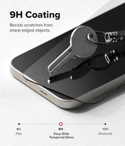 Ringke for OnePlus 15 Screen Protector [Easy Slide, 2 Pack] | Easy Installation with Alignment Tool, Case Friendly Premium 9H Hardness Tempered Glass