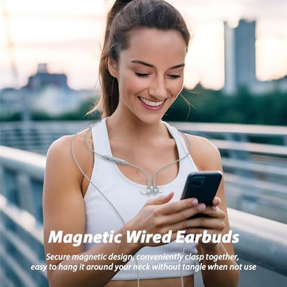 USB C Headphones for iPhone 18 Pro Max 17 16 15/Galaxy S26 FE Wired Earbuds - color: Sky-Grey