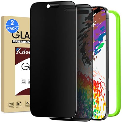 2 Pack Matte Privacy Screen Protector for iPhone Air / 17 Air 6.5-inch with Installation Frame, Full Coverage Anti-Spy Anti-Glare 9H Tempered Glass Film, Case Friendly - size: iPhone Air-6.5 Inch