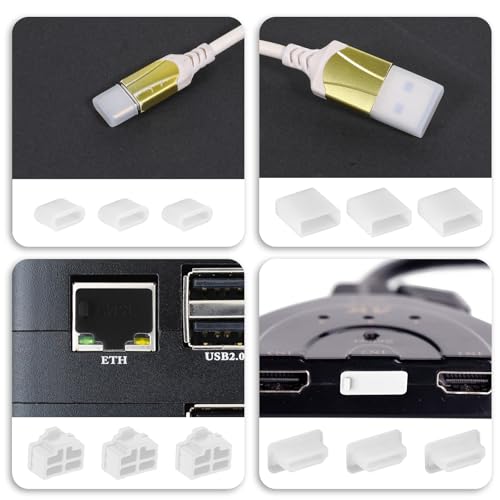 50 PCS 7 Types USB Cover Silicone USB Port Cover Dust Plug