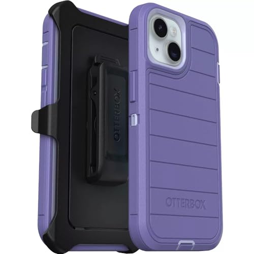 OtterBox iPhone 17e & iPhone 16e (Only) - Defender Series Case - Mountain Majesty (Purple) - Screenless - Rugged & Durable - with Port Protection - Holster Clip Includes - Microbial Defense Protection - color: Mountain Majesty (Purple), style: Non-MagSafe