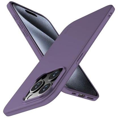 X-level Compatible with iPhone 15 Pro Case Slim Fit Ultra-Thin [Guardian Series] Soft TPU Matte Finish Coating Phone Cases Lightweight Anti-Scratch Back Cover Grip -Black - color: Purple, size: iPhone 15 Pro