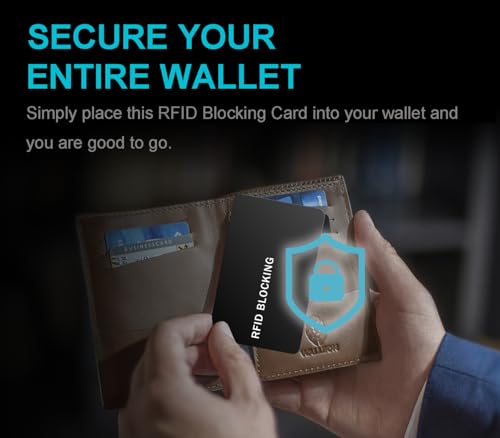 5 Pack RFID Blocking Card Contactless NFC Credit Card ID Protection Safe Bank Card Passport Entire Wallet Purse Shield Protector Blocker Guard (Pack of 5, Black) - color: Black/5 cards