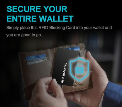5 Pack RFID Blocking Card Contactless NFC Credit Card ID Protection Safe Bank Card Passport Entire Wallet Purse Shield Protector Blocker Guard (Pack of 5, Black) - color: Black/5 cards