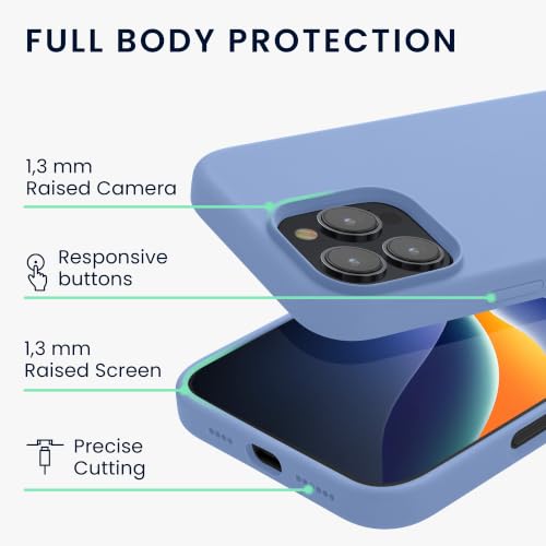 kwmobile Case Compatible with Apple iPhone 16 Pro Case - TPU Silicone Phone Cover with Soft Finish - Lavender Blue - color: Lavender Blue, size: iPhone 16 Pro