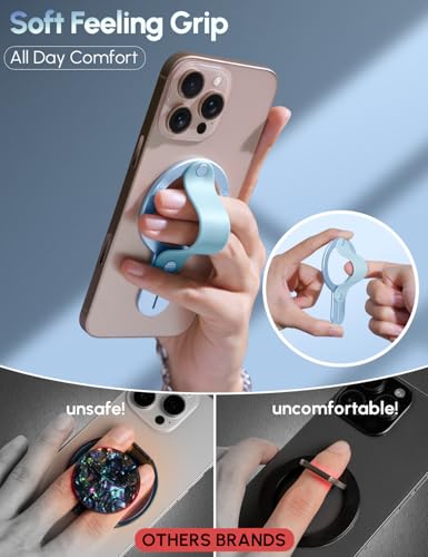 GripMate for MagSafe Phone Grip for iPhone, Slim Magnetic Phone Ring Holder
