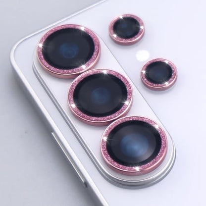 for Samsung Galaxy S26 Ultra Camera Lens Protector, Bling Glitter Metal Ring Tempered Glass Lens Cover Accessories (Pink) - color: Pink