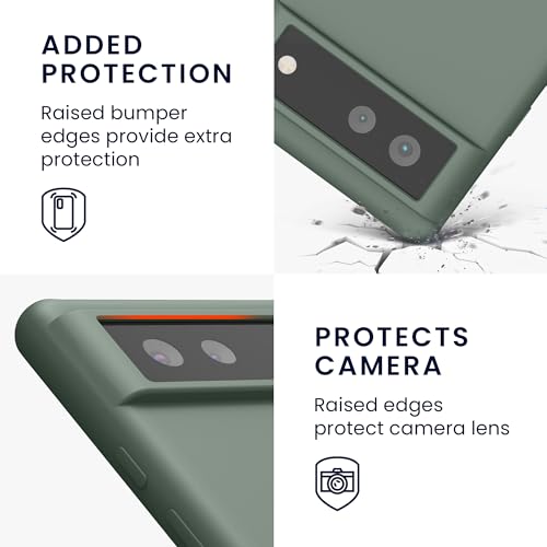 kwmobile Case Compatible with Google Pixel 6 Case - TPU Silicone Phone Cover with Soft Finish - Rainwashed Green - color: Rainwashed Green, size: Pixel 6