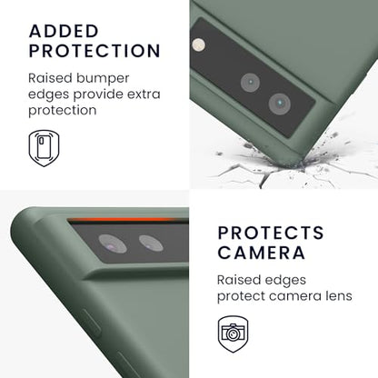 kwmobile Case Compatible with Google Pixel 6 Case - TPU Silicone Phone Cover with Soft Finish - Rainwashed Green - color: Rainwashed Green, size: Pixel 6