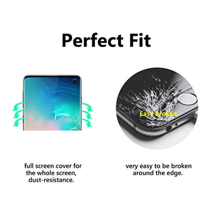 Galaxy S10 Plus Privacy Screen Protector, Self Healing Support Fingerprint Unlocking Full Coverage Flexible Film, 2-Way Anti Spy Nano Shield for Samsung Galaxy S10 Plus / S10+, 2 Pack