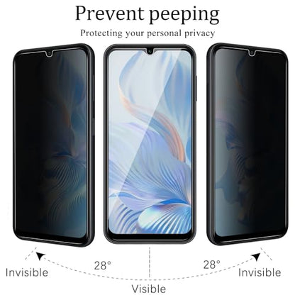 KAREEN Privacy Screen Protector For Samsung Galaxy A14 5G Tempered Glass | Bubble Free, 9H Hardness, Easy to Install, 2-Pack - size: Galaxy A14 5G 6.6-inch