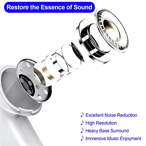 Cianyyee 6 Pack in Ear Earbuds Wired Headphones with Microphone - color: White