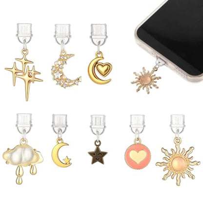 Ptwola 8Pcs Dust Plug Charms Type C Anti-Dust Cover Charging Ports Plug - style: Style 2