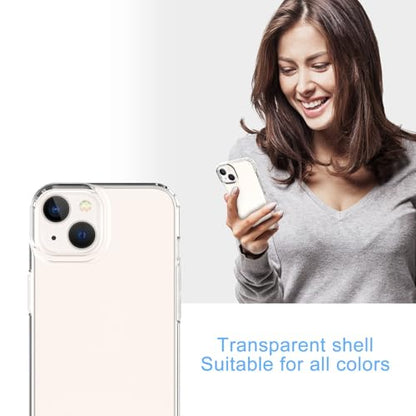 Phone Case for iPhone 14 Clear, [Crystal Clear][Non-Yellowing] Slim Shockproof Reinforced Drop Protective Flexible TPU Back Cover Phone Case for iPhone 14 Protective Case(Transparent) - color: Transparent