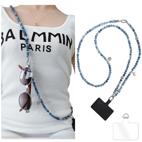 Phone Crossbody Chain CellPhone Lanyard,Universal Phone Chain Strap with Tether Patches Compatible with Most Phones (Y) - color: Y