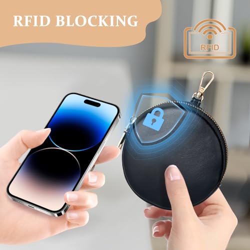 Clip and Go Phone Strap Crossbody with RFID Leather Wallet, Trendy Hands-Free Crossbody Cell Phone Lanyard Chain with Coin Purse for Women, Neck Chain for iPhone and Smartphone, Black Gold - color: Black Gold
