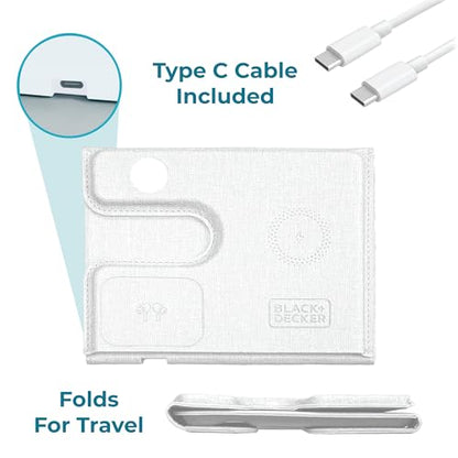 BLACK+DECKER 3 in 1 Charging Station for Apple Multiple Devices(White) - color: White