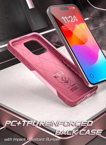 Poetic Neon Series Case Compatible with iPhone 15 Pro Max, Dual Layer Heavy Duty Tough Rugged Shockproof Protective Drop Protection Cell Phone Case 2023 New Cover, Light Pink - color: Light Pink, size: iPhone 15 Pro Max