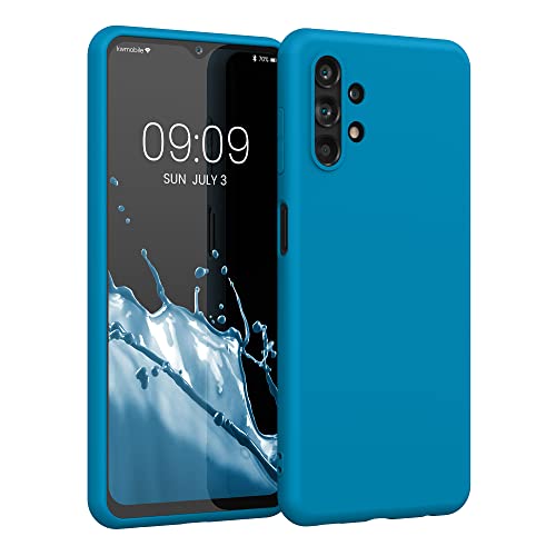 kwmobile Case Compatible with Samsung Galaxy A13 4G Case - Soft Slim Protective TPU Silicone Cover - Caribbean Blue - color: caribbean blue, size: Galaxy A13 4G
