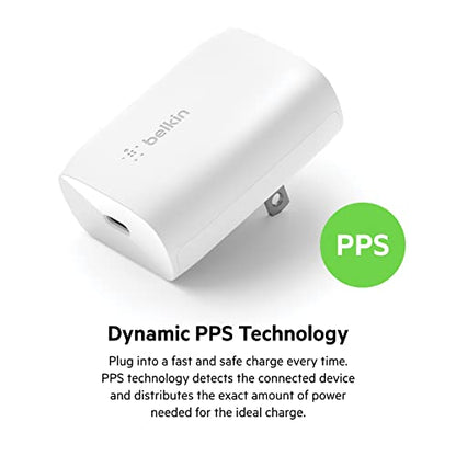Belkin 30W Compact USB C Charger Block, USB C to C Cable Included - style: 30W + C-C Cable