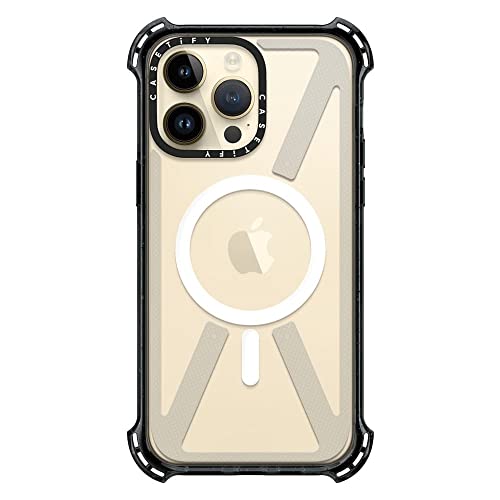 CASETiFY for iPhone 14 Pro Max Case - Bounce Compatible with MagSafe | Shockproof | 21.3 ft. 6x Military Grade Drop Protection | Black - color: Clear Black, size: Iphone 14 Pro Max (6.7")