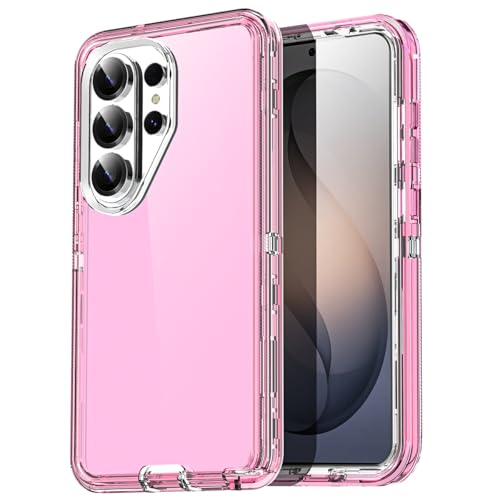 AICase for Samsung Galaxy S26 Ultra Case Clear 3 in 1 Heavy Duty Drop Protection Full Body Rugged Shockproof/Dust Proof 3-Layer Military Protective Tough Durable Cover for Samsung S26 Ultra 6.9"_2 - color: 3 in 1_Pink, size: Samsung Galaxy S26 Ultra