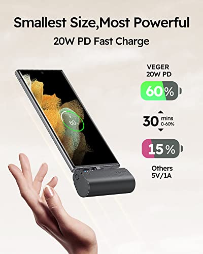 5000mAh Small Fast Charging Portable Charger Power Bank for iPhone 17/16/15