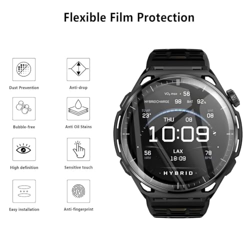 6-Pack for Amazfit Balance 3 Screen Protector, Soft Flexible TPU Ultra-Thin Self-Healing Bubble-Free Protective Film for Amazfit Balance 3, HD Clear Case-Friendly Easy Installation - size: Amazfit Balance 3