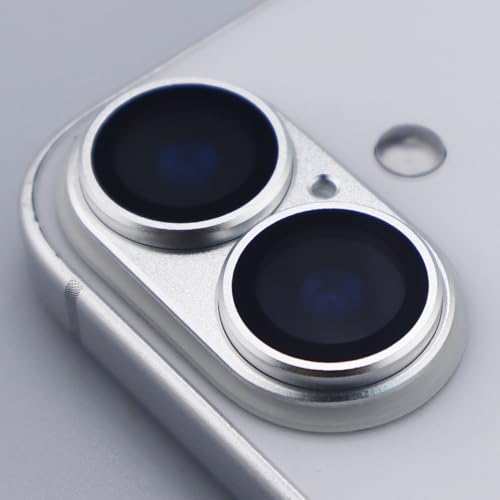 for iPhone 17 Camera Lens Protector Tempered Glass Metal Full Coverage Lens Cover Accessories (Silver) - color: Silver