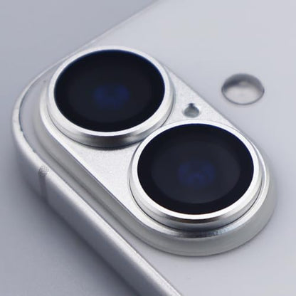 for iPhone 17 Camera Lens Protector Tempered Glass Metal Full Coverage Lens Cover Accessories (Silver) - color: Silver