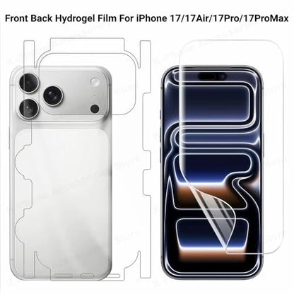 [2 Pack Flexible Hydrogel Screen Protector for iPhone 17 Pro