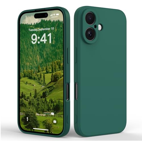 Suitable for iPhone 16 Phone Case, Ultra Thin TPU Shockproof Anti-Scratch Case, Soft Fall-Resistant Phone case, Solid Color Phone Cover for iPhone 16, Dark Green - color: Dark Green, size: iPhone 16