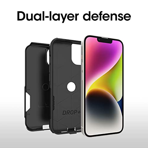 OtterBox iPhone 14 & iPhone 13 Commuter Series Case - BLACK , slim & tough, pocket-friendly, with port protection | Slim - color: Black