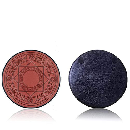 Omio Glowing Magic Array Wireless Charger Ultra Slim 10W Qi Wireless Fast Charger Charging Pad for iPhone 18 Pro Max/Duo/17/16/15/14/13/12/Galaxy Z Flip 8//Z Fold 8/ S26 Ultra/S25/S24 More Qi Devices