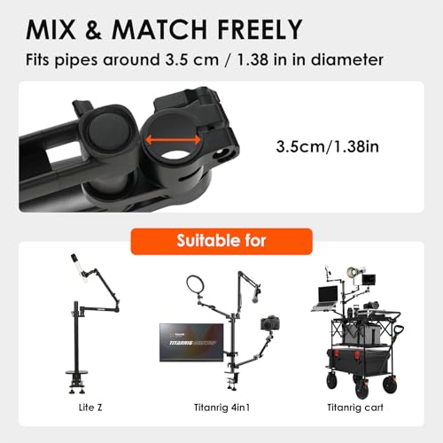TARION 23.6" Modular Microphone Desktop Extension Boom Arm Titanrig Arm M - size: Arm M (Microphone)