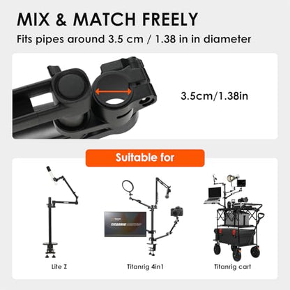 TARION 23.6" Modular Microphone Desktop Extension Boom Arm Titanrig Arm M - size: Arm M (Microphone)