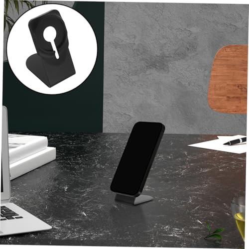 Wireless Charging Dock Stand Black Aluminum Alloy for Desk