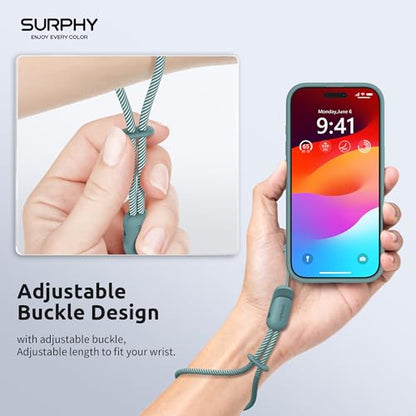 SURPHY 2 Pack Phone Lanyard, Phone Wrist Strap for Case, Camera Wrist Strap - color: Green & Gray