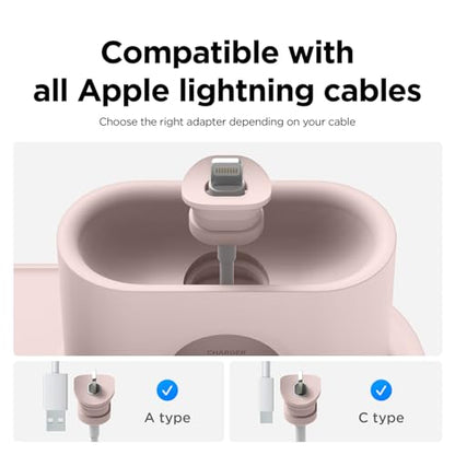 elago 3 in 1 Charging Station for iPhone, AirPods, AirPods Pro, Apple Watch - color: Sand Pink