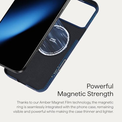 pitaka for iPhone 17 Pro Case 6.3" with Camera Control Button, Compatible with MagSafe, Ultra-Slim Case with Caseless Touch Feeling, 1500D Aramid Fiber Woven, Milky Way Galaxy - color: Milky Way Galaxy