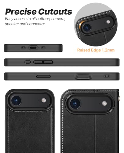 OCASE for iPhone Air Detachable Wallet Case with Card Holder, 2 in 1 PU Leather Flip Folio with RFID Blocking Stand Wrist Strap Shockproof Phone Cover 6.5 Inch 2025, Graphite - color: Graphite, size: iPhone Air
