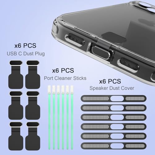 USB C Dust Plug with Speaker Dust Cover for iPhone 15/16 Pro,Plus,Pro Max